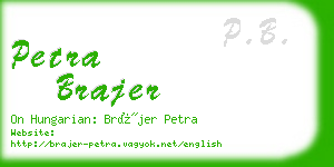 petra brajer business card